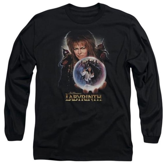 Trevco Labyrinth-I Have A Gift Long Sleeve Adult 18-1 Tee- Black - Large