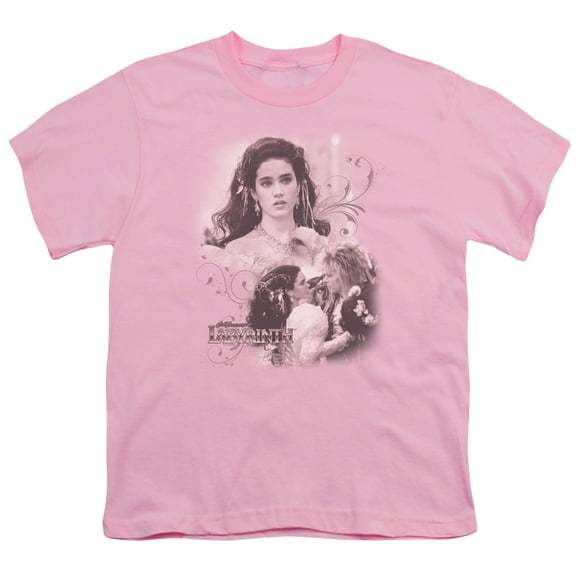 Trevco Labyrinth-Sarah Short Sleeve Youth 18-1 Tee- Pink - Large