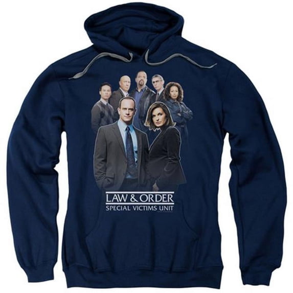 Trevco Law & Order Svu-Team Adult Pull-Over Hoodie, Navy - Large