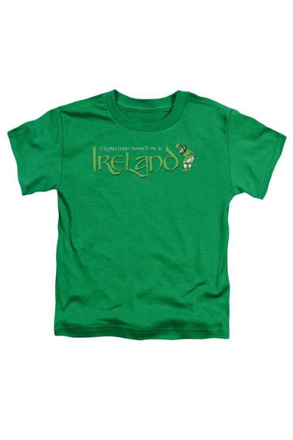 Leprechaun Moon-Short Sleeve Toddler T-Shirt, Kelly Green - Large 4T