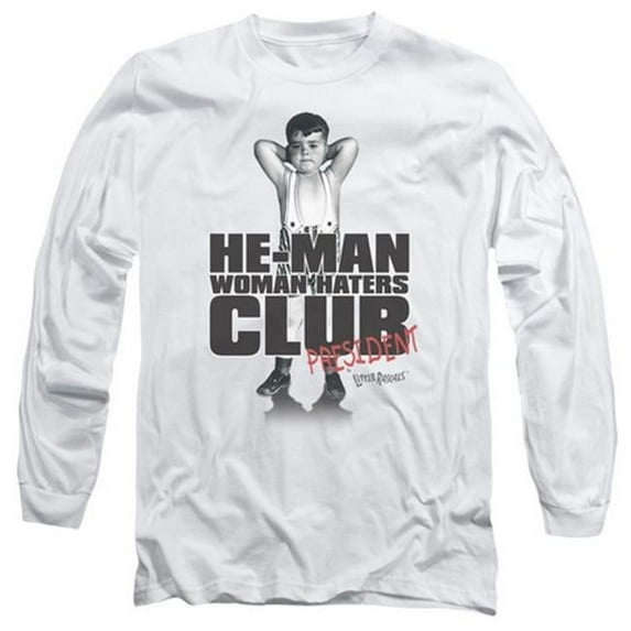 Trevco Little Rascals-Club President - Long Sleeve Adult 18-1 Tee - White- 2X