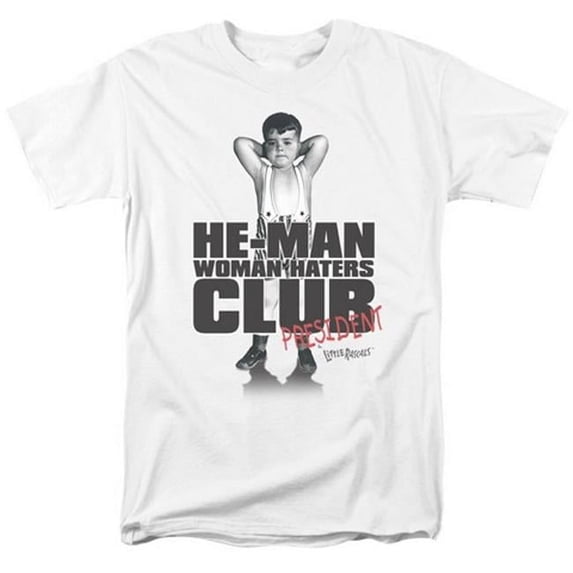 Trevco Little Rascals-Club President - Short Sleeve Adult 18-1 Tee - White- Large