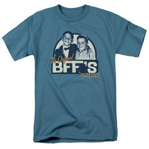 Trevco Little Rascals-Original Bffs - Short Sleeve Adult 18-1 Tee - Slate- 3X