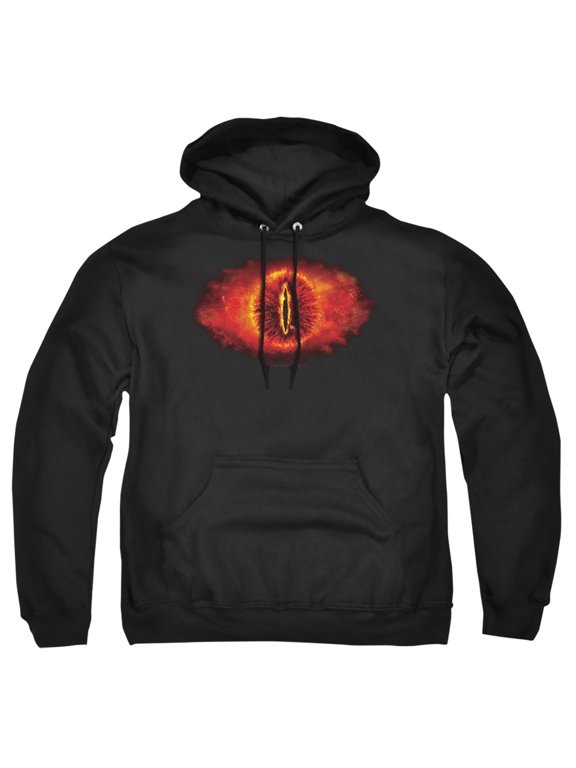 Lor-Eye Of Sauron Adult Pull-Over Hoodie- Black - Large