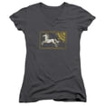 thumbnail image 1 of Trevco Lor-Rohan Banner Junior V-Neck Tee- Charcoal - Large, 1 of 1
