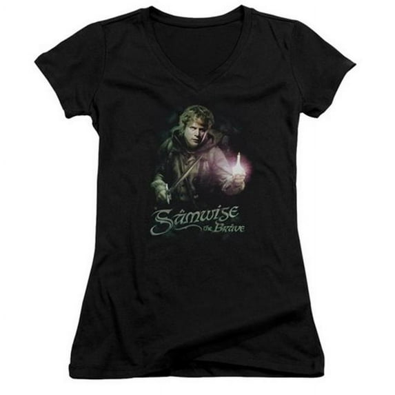 Trevco Lor-Samwise The Brave Junior V-Neck Tee- Black - XL