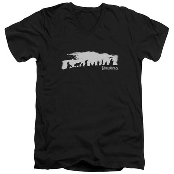 Trevco Lor-The Fellowship Short Sleeve Adult V-Neck 30-1 Tee- Black - Small