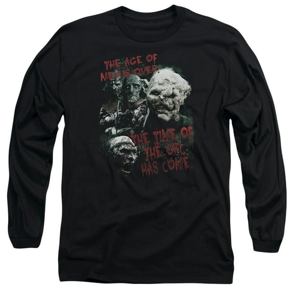 Trevco Lor-Time Of The Orc Long Sleeve Adult 18-1 Tee- Black - Large