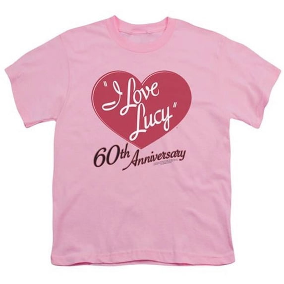 Trevco Lucy-60Th Anniversary Short Sleeve Youth 18-1 Tee- Pink - XL