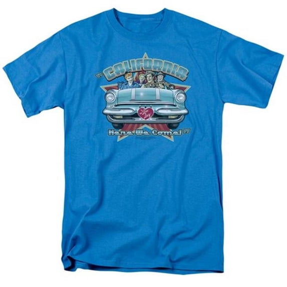 Trevco Lucy-California Here We Come Short Sleeve Adult 18-1 Tee- Turquoise - 2X