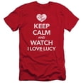 thumbnail image 1 of Trevco Lucy-Keep Calm And Watch Short Sleeve Adult 30-1 Tee- Red - Small, 1 of 1