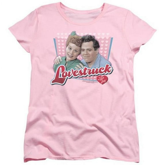 Trevco Lucy-Lovestruck Short Sleeve Womens Tee- Pink - 2X