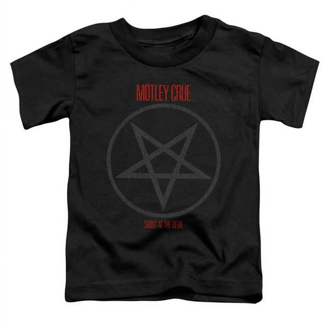 Trevco  MCRU102-TT-1 Motley Crue & Shout At The Devil Toddler Short Sleeve T-Shirt&#44; Black - Small 2T