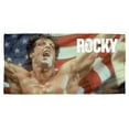 thumbnail image 1 of Trevco MGM256-BTW2-30x60 30 x 60 in. Rocky & American Hero Front & Back Print Cotton Front & Polyster Back Beach Towel, White, 1 of 1