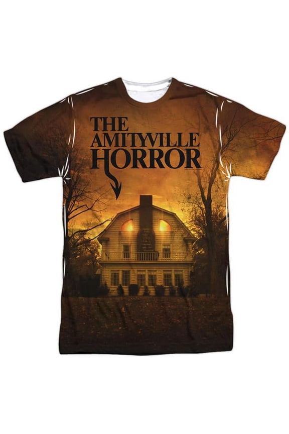 Amityville Horror/house-s/s Adult Poly Crew-white-2x