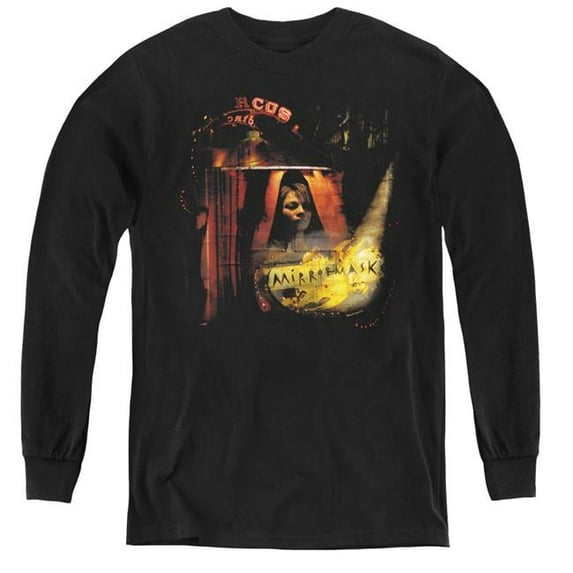 Trevco MIR101-YL-3 Mirrormask & Big Top Poster Youth Long Sleeve Tee Shirt - Black, Large