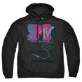 thumbnail image 1 of Trevco MTV145-AFTH-4 MTV & Microphone Logo-Adult Pull-Over Hoodie, Black - Extra Large, 1 of 1