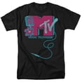 thumbnail image 1 of Trevco MTV145-AT-2 MTV & Microphone Logo Short Sleeve Adult 18-1 T-Shirt, Black - Medium, 1 of 1