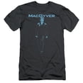thumbnail image 1 of Trevco  Macgyver & Mono Blue Adult 30-1 Slim Fit Short Sleeve T-Shirt, Charcoal - Extra Large, 1 of 1