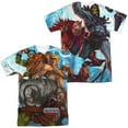 thumbnail image 1 of Trevco Mens Masters of The Universe Battle Double Sided Adult T-Shirt, 1 of 2