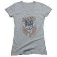 thumbnail image 1 of Trevco Mighty Mouse-Flying With Purpose - Junior V-Neck Tee - Heather, Large, 1 of 2