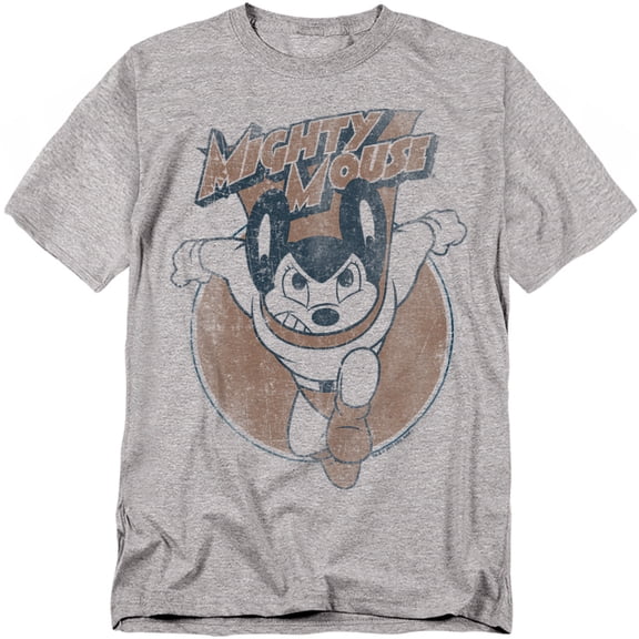 Mighty Mouse Men's Flying With Purpose T-shirt Small Heather