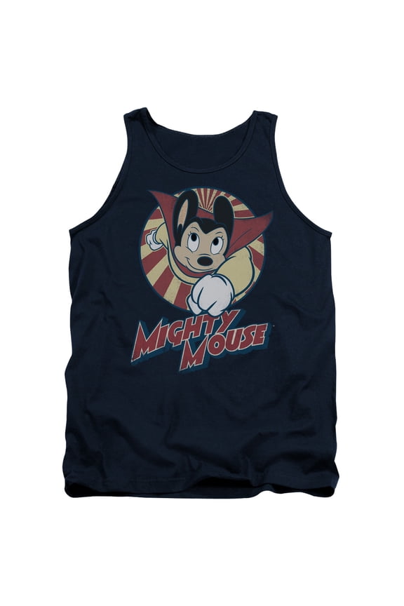 Mighty Mouse-The One The Only - Adult Tank Top - Navy- Small