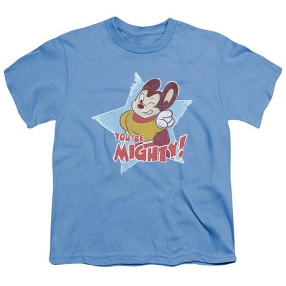 Trevco Mighty Mouse-You Are Mighty - Short Sleeve Youth 18-1 Tee - Carolina Blue- Medium