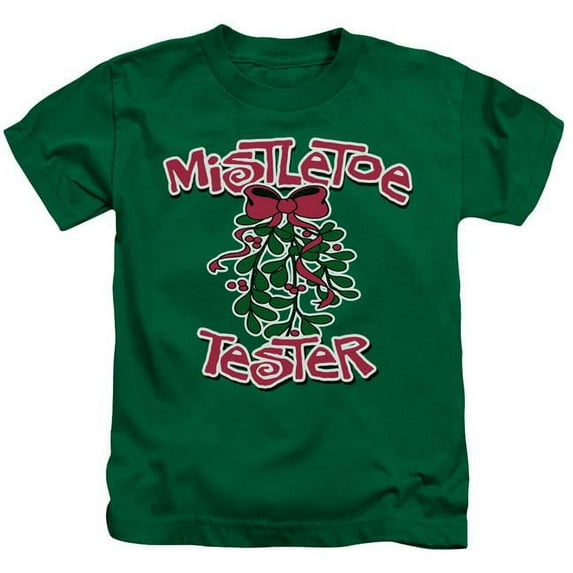 Trevco Mistletoe Tester-Short Sleeve Juvenile 18-1 T-Shirt, Kelly Green - Medium - 5-6
