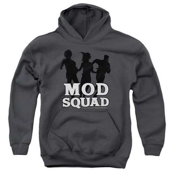 Trevco Mod Squad-Mod Squad Run Simple - Youth Pull-Over Hoodie - Charcoal- Extra Large