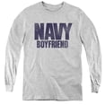 thumbnail image 1 of Trevco  NA108B-YL-1 Navy & Boyfriend Youth Long Sleeve Tee Shirt - Athletic Heather, Small, 1 of 1