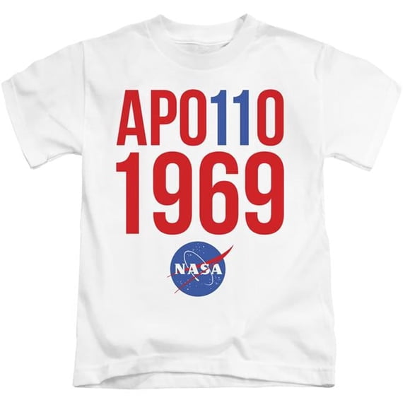 Trevco NASA158-KT-1 NASA & 1969-Short Sleeve Juvenile 18-1 T-Shirt, White - Small 4