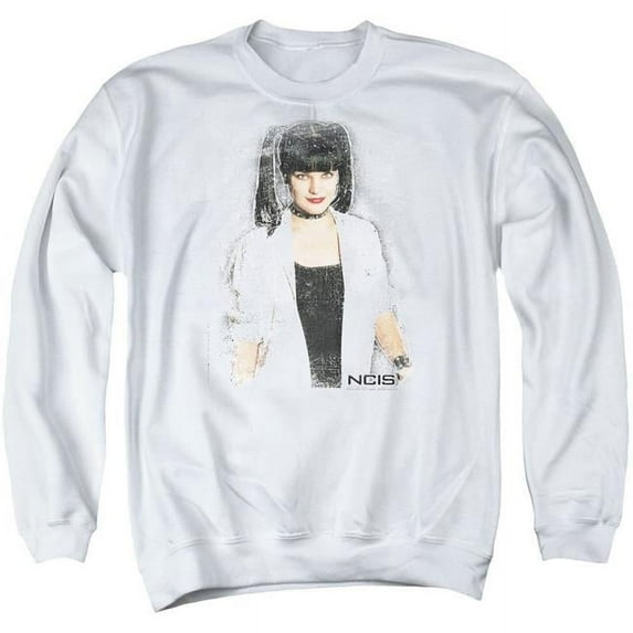 Trevco CBS915-AS-6 NCIS & Abby Skulls Adult Cotton & Polyster Crewneck Sweatshirt, White - 3X