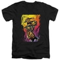 thumbnail image 1 of Trevco NICK306-AV-3 Teenage Mutant Ninja Turtles & Hot Rainbow Warriors Short Sleeve Adult V-Neck 30-1 T-Shirt, Black - Large, 1 of 1