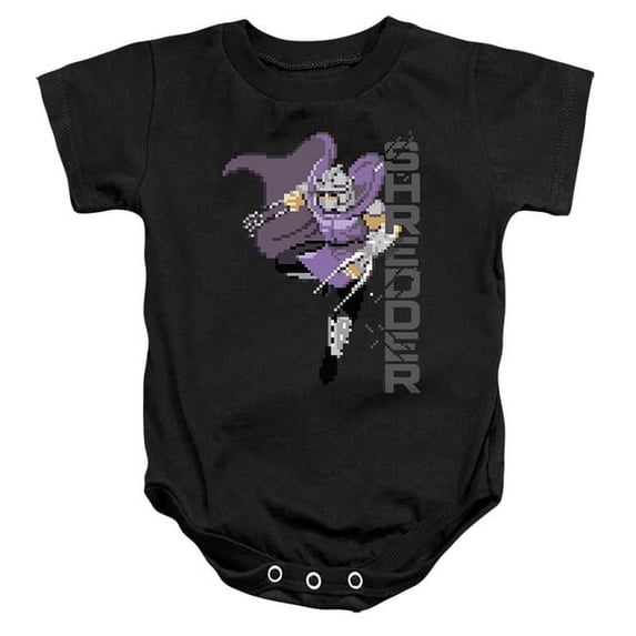 Trevco NICK336-SS-4 Teenage Mutant Ninja Turtles & Retro Arcade Shredder-Infant Snapsuit, Black - Extra Large - 24 Month