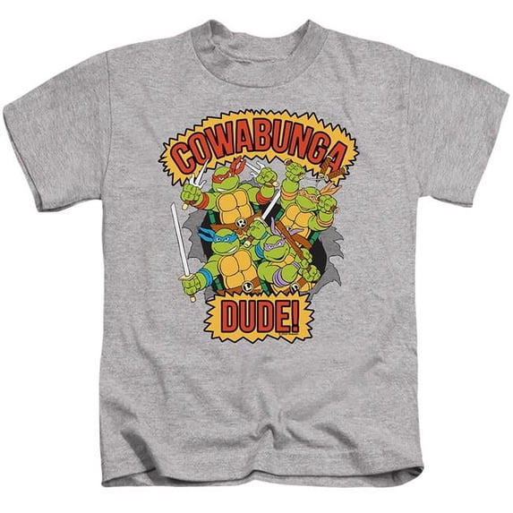 Trevco NICK396-KT-3 Teenage Mutant Ninja Turtles & Cowabunga Dude Short Sleeve Juvenile 18-1 T-Shirt, Athletic Heather - Large 7