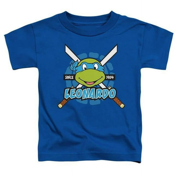 Trevco NICK419-TT-1 Teenage Mutant Ninja Turtles & Leonardo Since 1984 Short Sleeve Toddler T-Shirt, Royal Blue - Small 2T