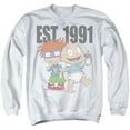 thumbnail image 1 of Trevco NICK565-AS-4 Rugrats & Est 1991-Adult Crewneck Sweatshirt, White - Extra Large, 1 of 1