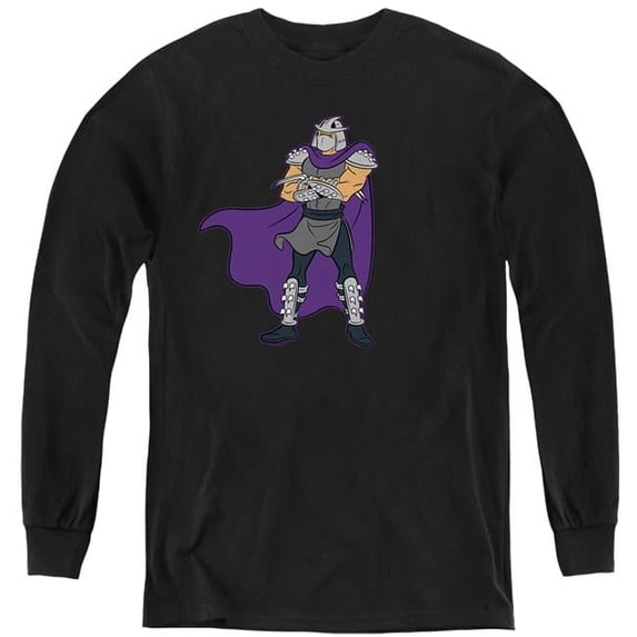 Trevco NICK580-YL-1 Teenage Mutant Ninja Turtles & Shredder-Youth Long Sleeve T-Shirt, Black - Small