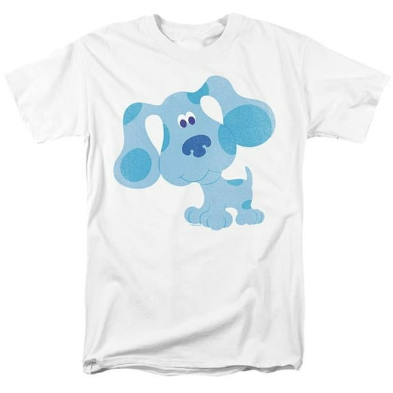 Trevco NICK732-AT-7 Blues Clues & Blue Hug Short Sleeve Adult 18-1 T-Shirt, White - 4X