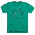 thumbnail image 1 of Trevco NICK766-HA-6 Rugrats & Reptar Destroys City-Adult Heather T-Shirt, Kelly Green - 3X, 1 of 1