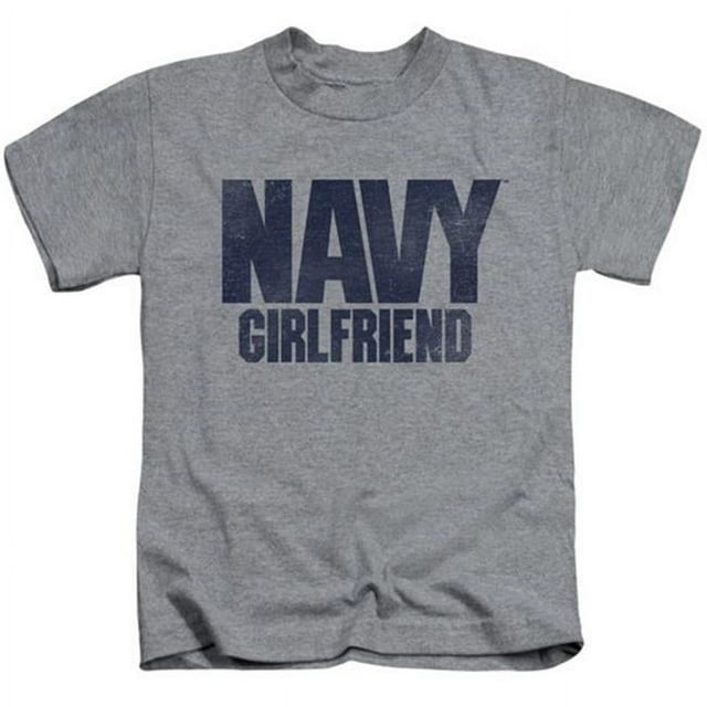 Trevco Navy-Girlfriend Short Sleeve Juvenile 18-1 Tee- Athletic Heather - Medium 5-6
