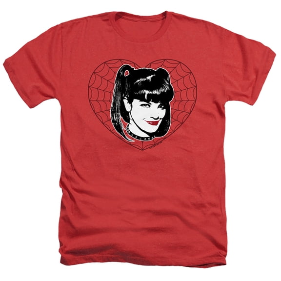 Trevco Ncis-Abby Heart - Adult Heather Tee - Red- Small