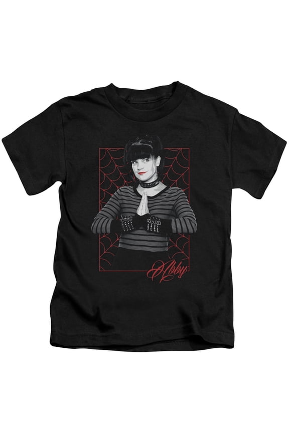 Ncis-Abby Webs - Short Sleeve Juvenile 18-1 Tee - Black- Large 7