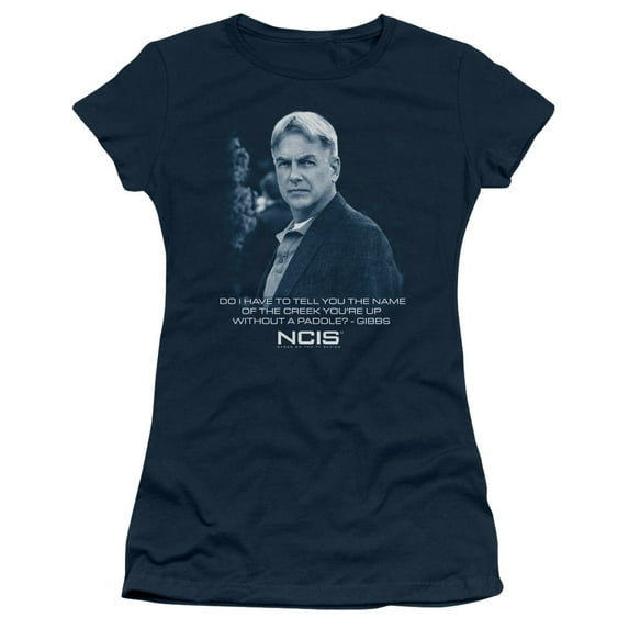 Trevco Ncis-Creek - Short Sleeve Junior Sheer Tee - Navy- Medium