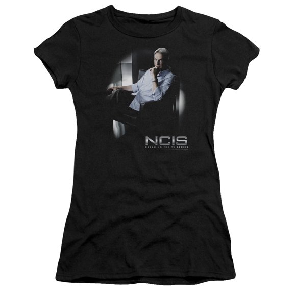 Trevco Ncis-Gibbs Ponders - Short Sleeve Junior Sheer Tee - Black- Medium