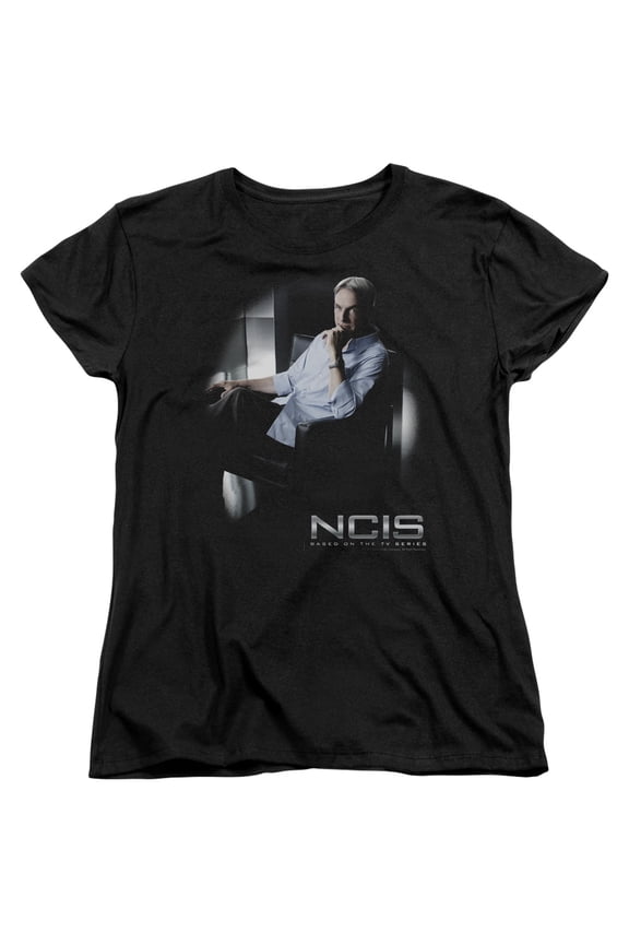 Ncis-Gibbs Ponders - Short Sleeve Womens Tee - Black- Medium