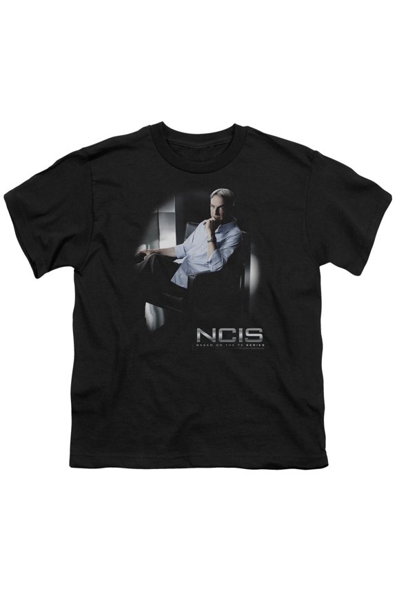 Ncis-Gibbs Ponders - Short Sleeve Youth 18-1 Tee - Black- Small