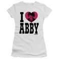 thumbnail image 1 of Trevco Ncis-I Heart Abby - Short Sleeve Junior Sheer Tee - White- Extra Large, 1 of 2