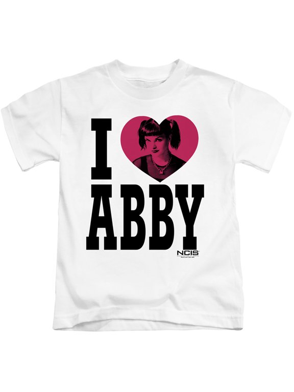 Ncis-I Heart Abby - Short Sleeve Juvenile 18-1 Tee - White- Large 7